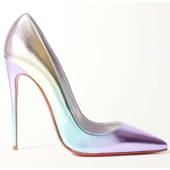 Christian Louboutin So Kate 120 Metallic Ombre pointed toe iridescent pumps 36.5 - Picture 6 of 10